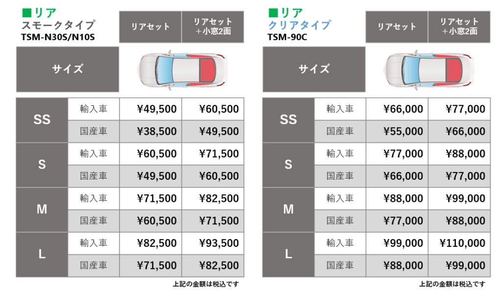 KOBOtectフィルム　リア　価格表